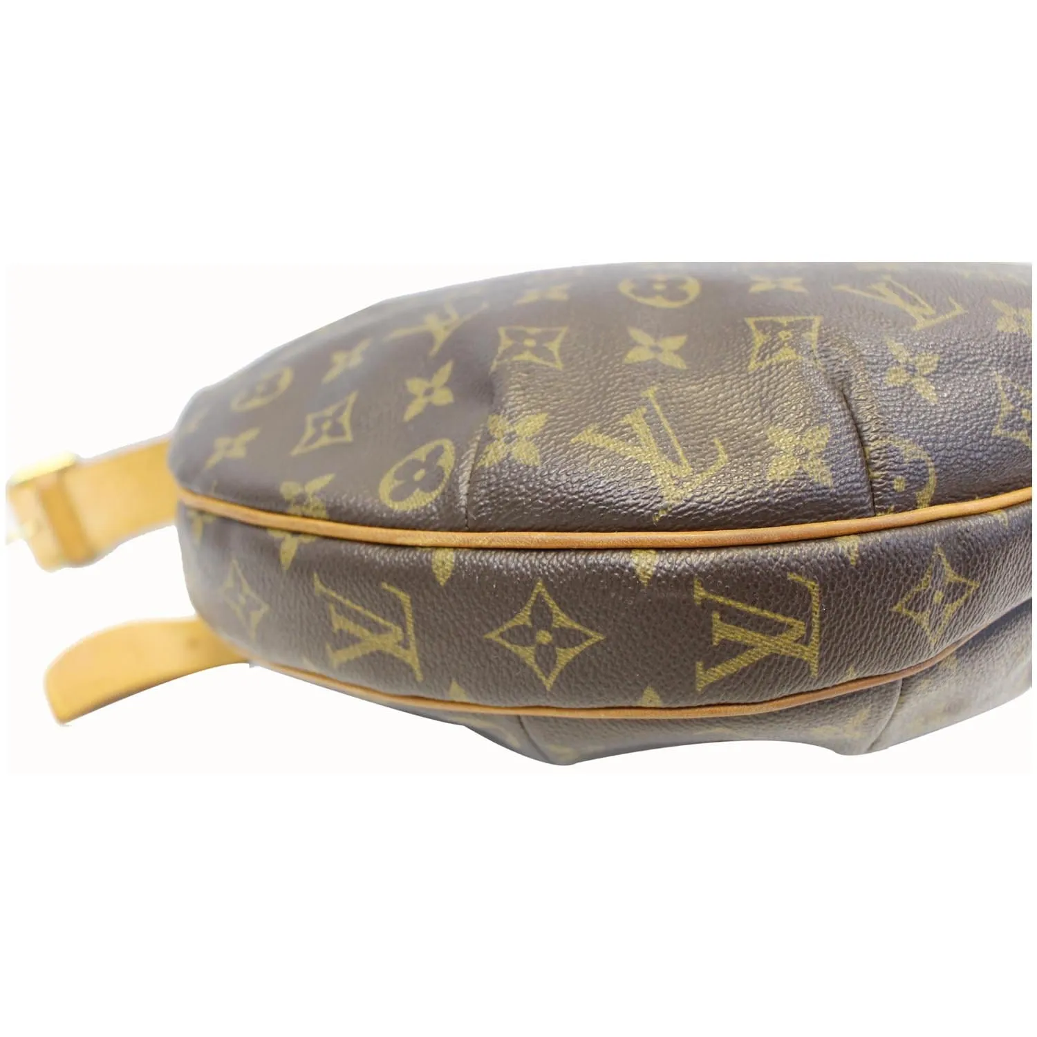 LOUIS VUITTON Croissant GM Monogram Canvas Shoulder Bag Brown