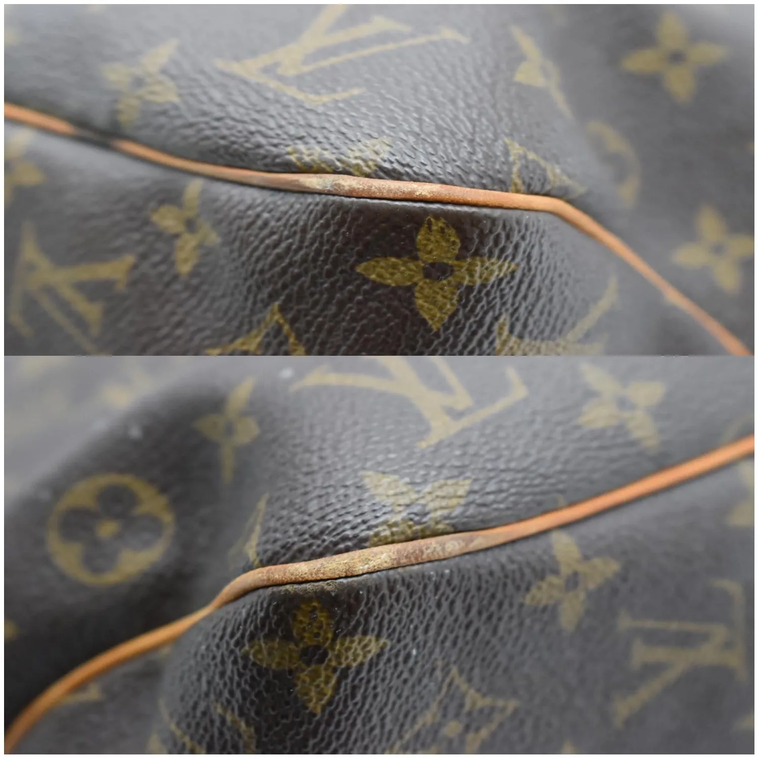 LOUIS VUITTON Delightful MM Monogram Canvas Shoulder Bag Brown