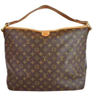 LOUIS VUITTON Delightful MM Monogram Canvas Shoulder Bag Brown