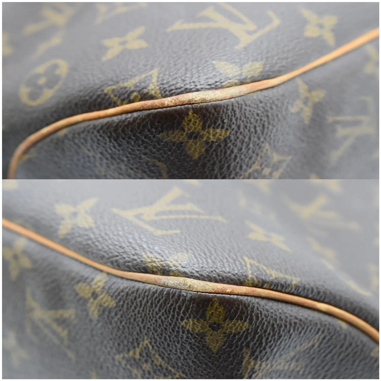 LOUIS VUITTON Delightful MM Monogram Canvas Shoulder Bag Brown