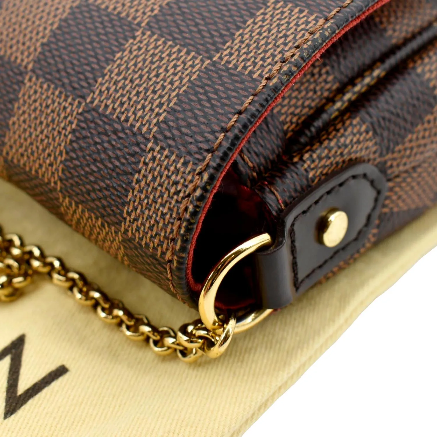 LOUIS VUITTON  Favorite PM Damier Ebene Shoulder Bag Brown