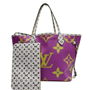LOUIS VUITTON Giant Neverfull MM Monogram Canvas Shoulder Bag Multicolor