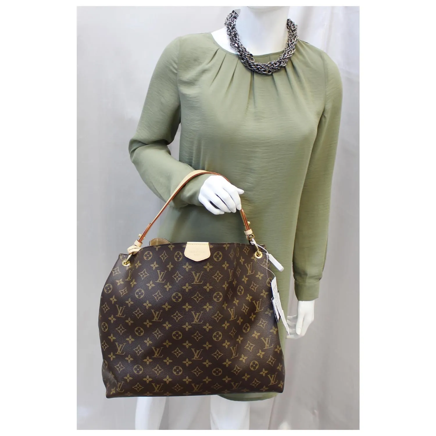 LOUIS VUITTON Graceful MM Monogram Canvas Shoulder Bag