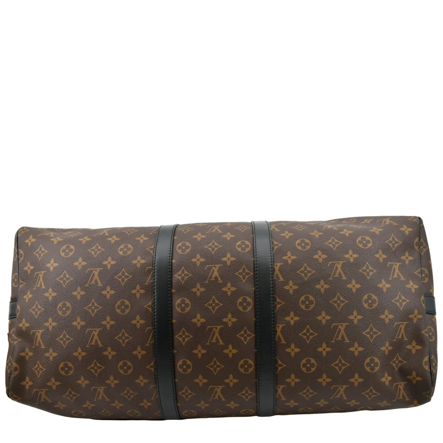 LOUIS VUITTON Keepall Bandouliere 55 Monogram Canvas Travel Bag Brown
