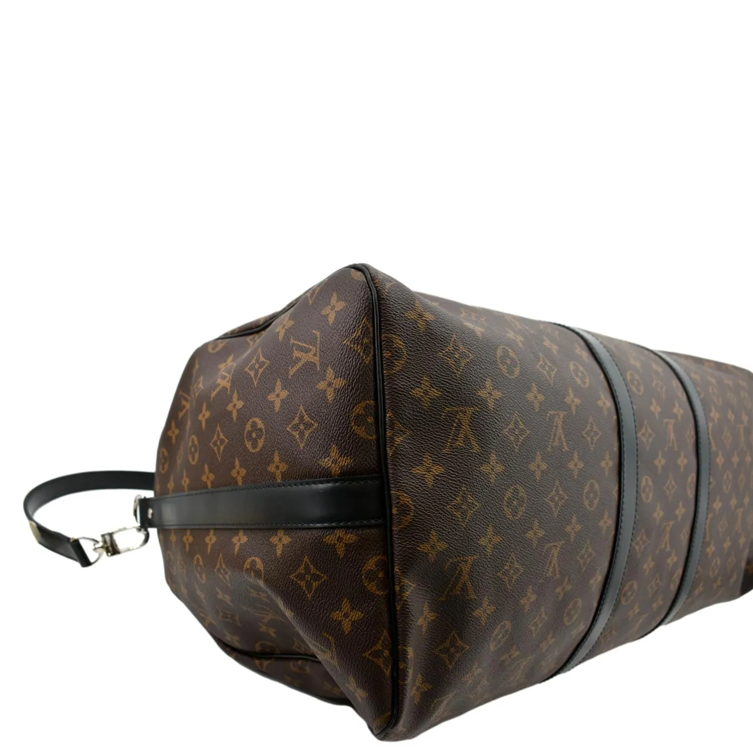 LOUIS VUITTON Keepall Bandouliere 55 Monogram Canvas Travel Bag Brown