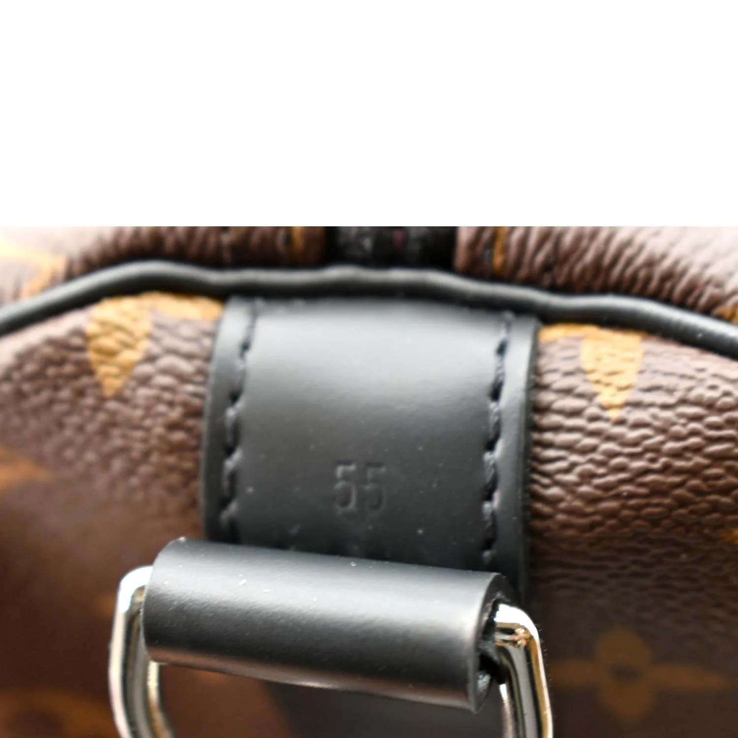 LOUIS VUITTON Keepall Bandouliere 55 Monogram Canvas Travel Bag Brown