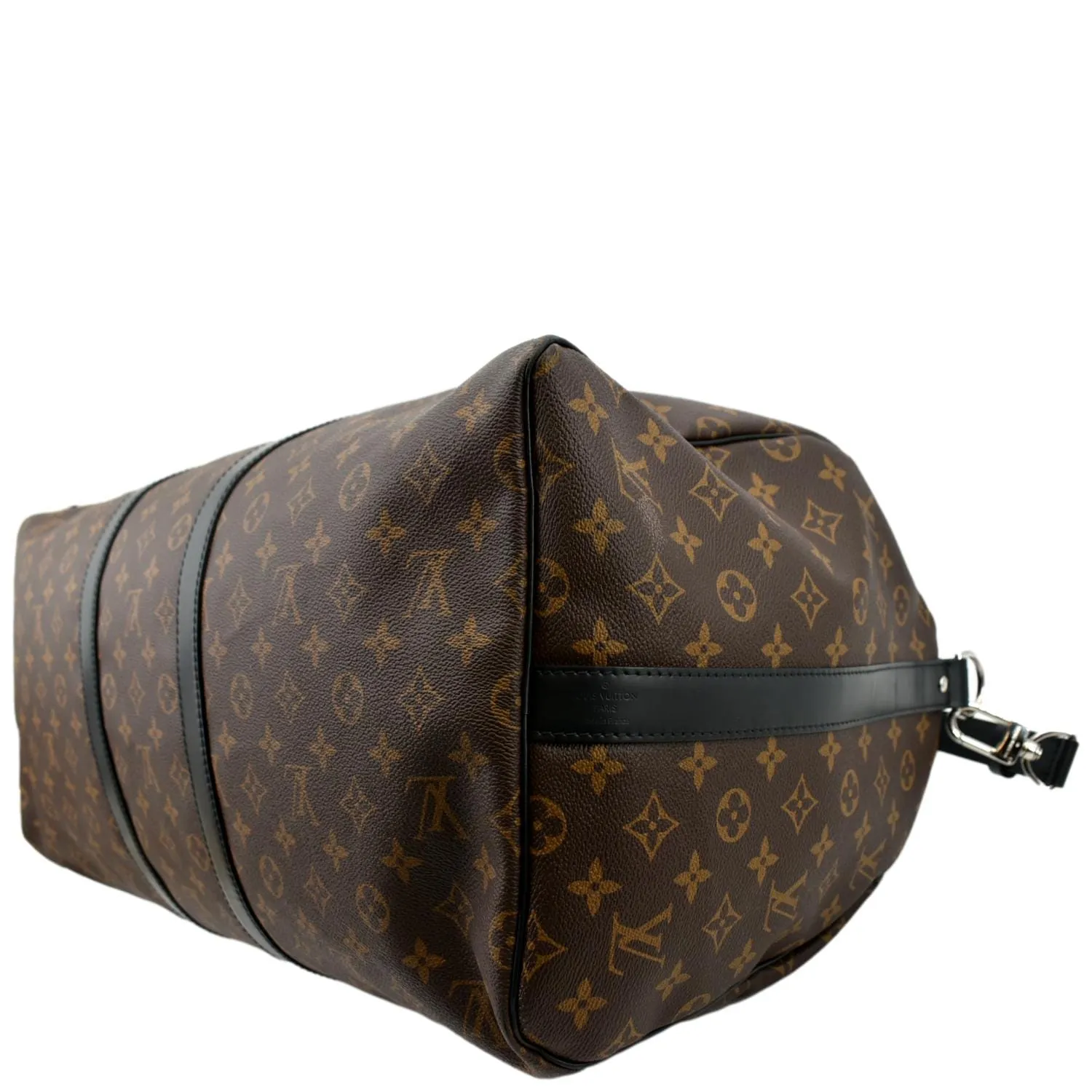 LOUIS VUITTON Keepall Bandouliere 55 Monogram Canvas Travel Bag Brown