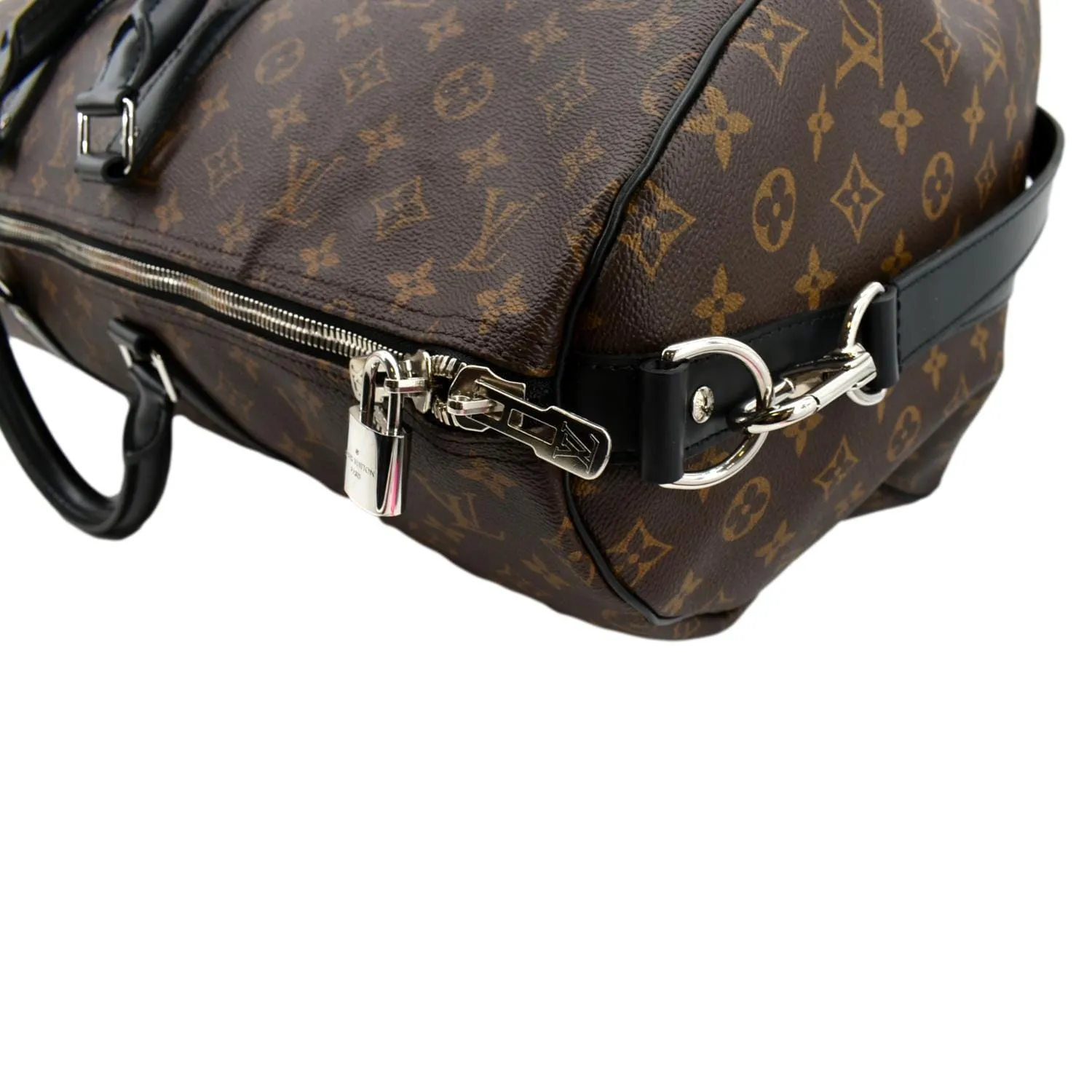 LOUIS VUITTON Keepall Bandouliere 55 Monogram Canvas Travel Bag Brown