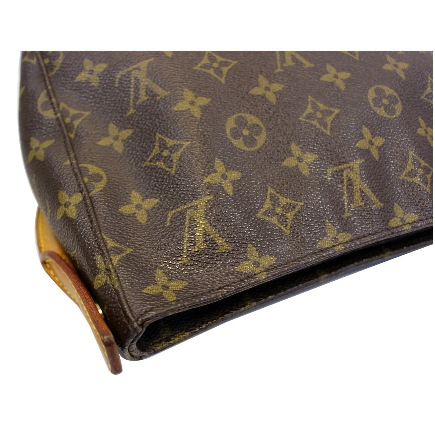 LOUIS VUITTON Looping MM Monogram Canvas Shoulder Bag Brown