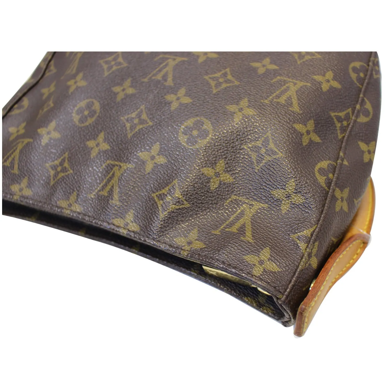 LOUIS VUITTON Looping MM Monogram Canvas Shoulder Bag Brown