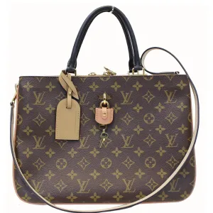 LOUIS VUITTON Millefeuille Monogram Canvas Shoulder Bag Brown