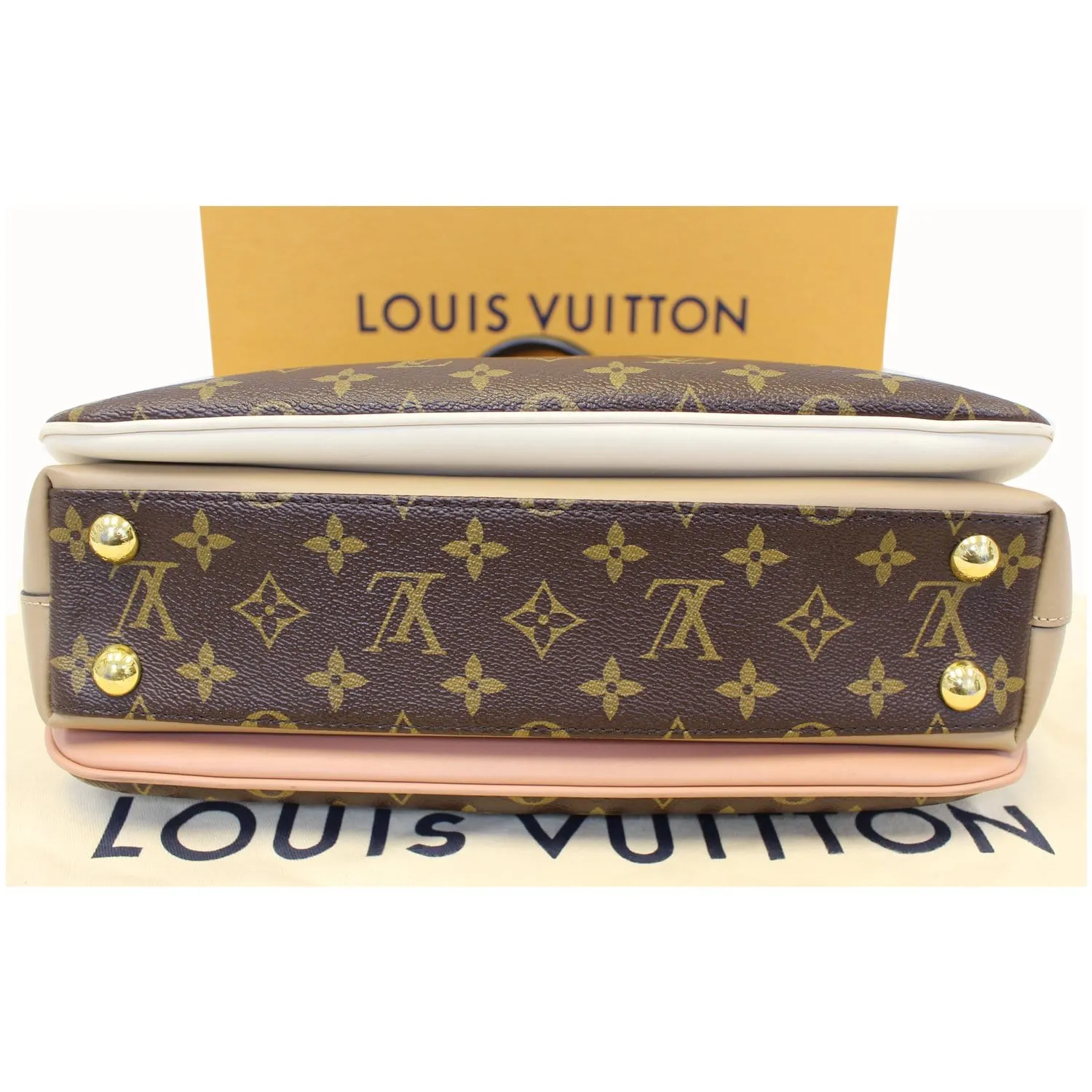 LOUIS VUITTON Millefeuille Monogram Canvas Shoulder Bag Brown
