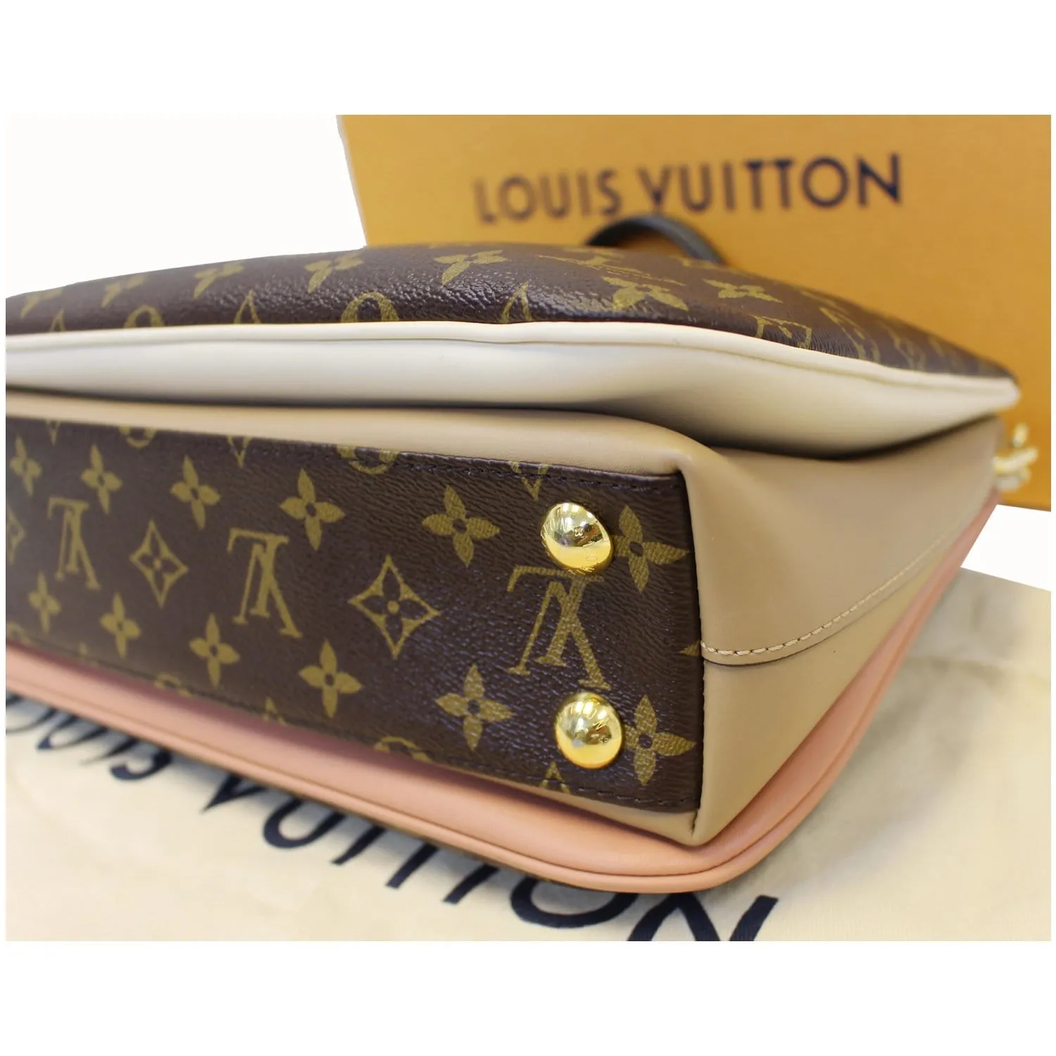 LOUIS VUITTON Millefeuille Monogram Canvas Shoulder Bag Brown