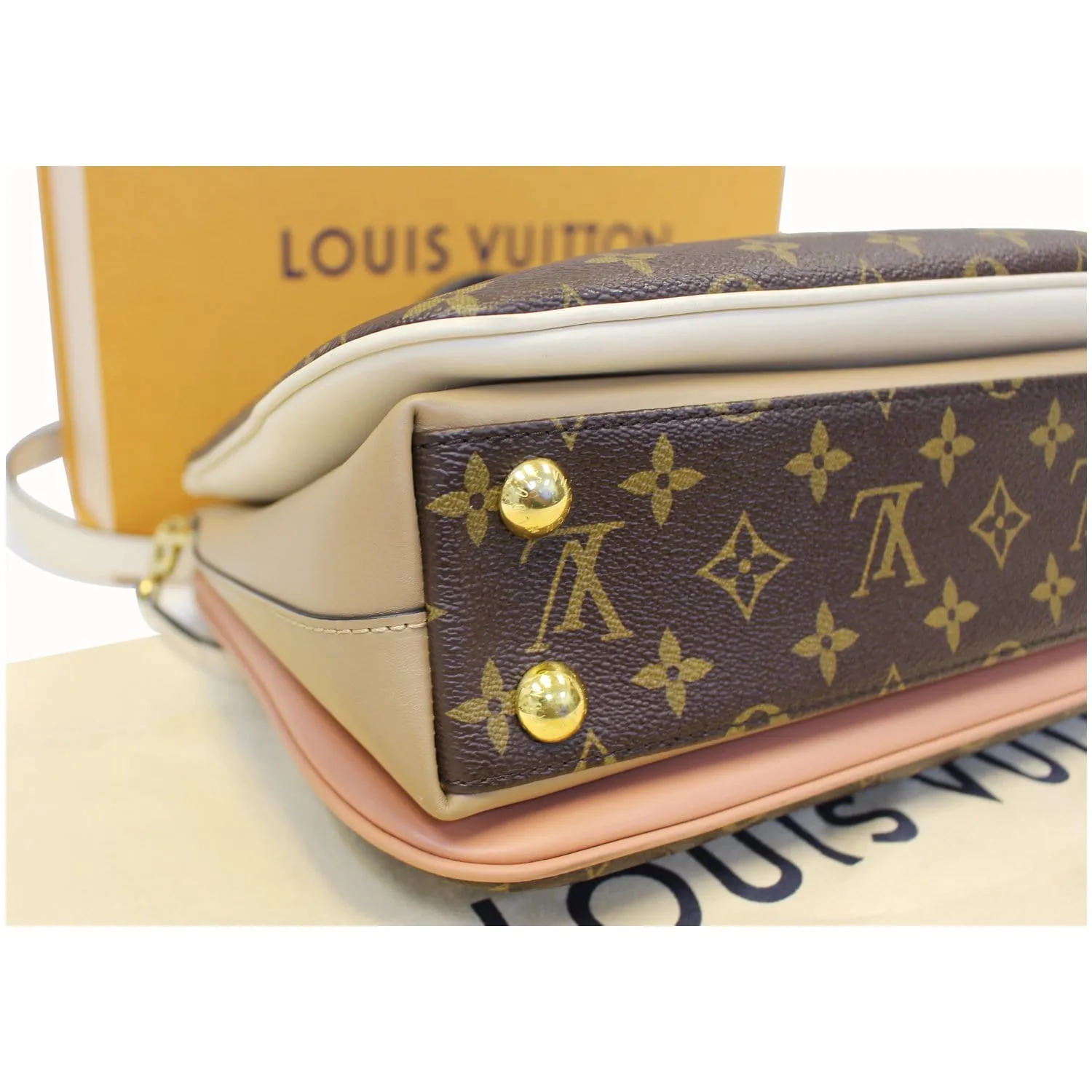 LOUIS VUITTON Millefeuille Monogram Canvas Shoulder Bag Brown