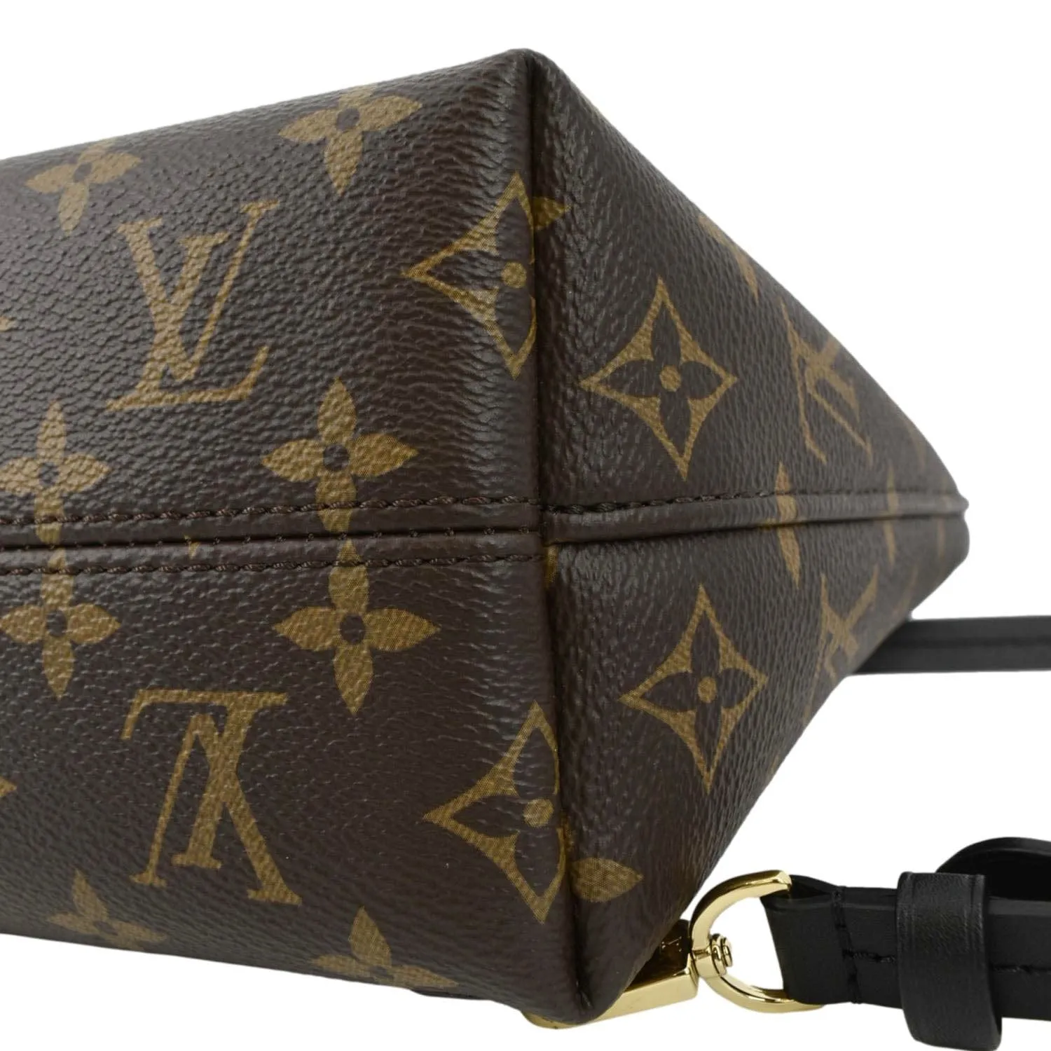 LOUIS VUITTON Montsouris BB Monogram Canvas Leather Backpack Bag Black