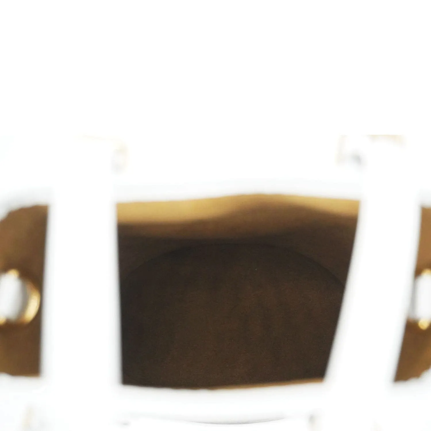 LOUIS VUITTON  Nano Bucket Monogram Canvas Crossbody Bag White