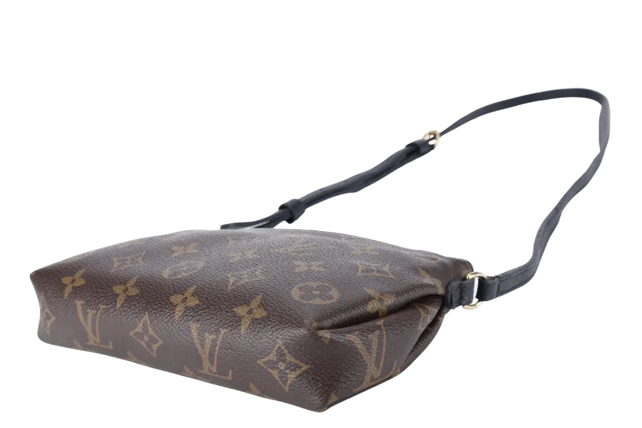 LOUIS VUITTON PALLAS CLUTCH BB (M41639) MONOGRAM CANVAS WITH BLACK LEATHER GOLD HARDWARE NO DUST COVER