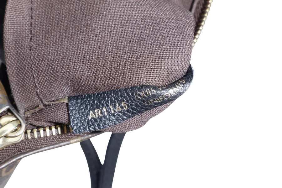 LOUIS VUITTON PALLAS CLUTCH BB (M41639) MONOGRAM CANVAS WITH BLACK LEATHER GOLD HARDWARE NO DUST COVER