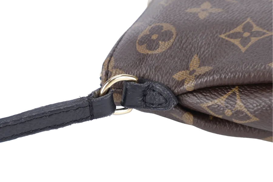 LOUIS VUITTON PALLAS CLUTCH BB (M41639) MONOGRAM CANVAS WITH BLACK LEATHER GOLD HARDWARE NO DUST COVER
