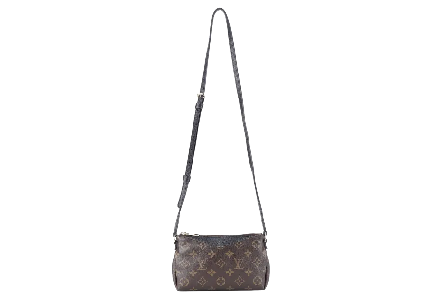 LOUIS VUITTON PALLAS CLUTCH BB (M41639) MONOGRAM CANVAS WITH BLACK LEATHER GOLD HARDWARE NO DUST COVER