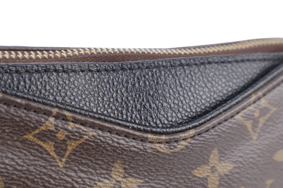 LOUIS VUITTON PALLAS CLUTCH BB (M41639) MONOGRAM CANVAS WITH BLACK LEATHER GOLD HARDWARE NO DUST COVER