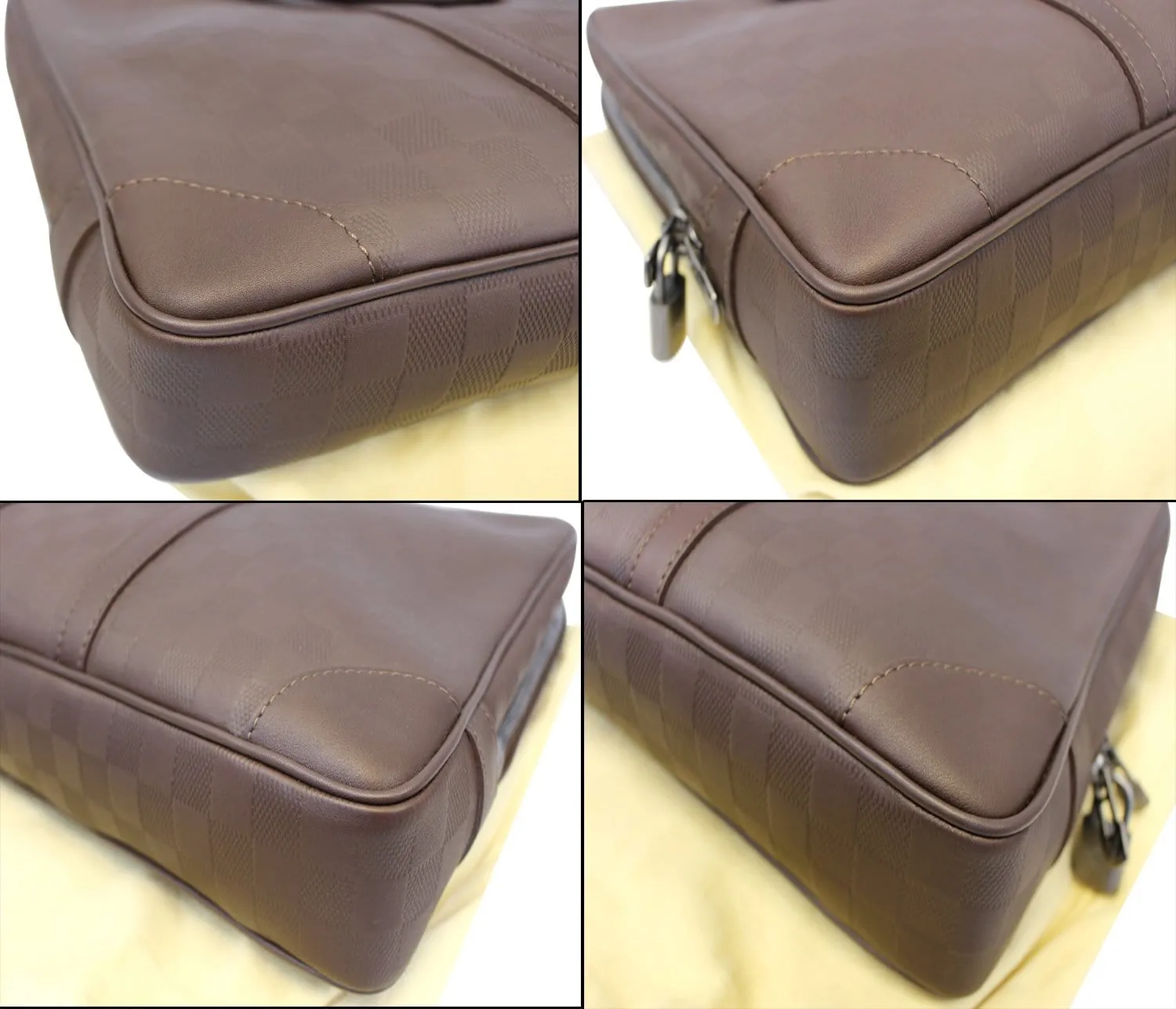 LOUIS VUITTON Porte-Documents Voyage Damier Infini Leather Briefcase Bag