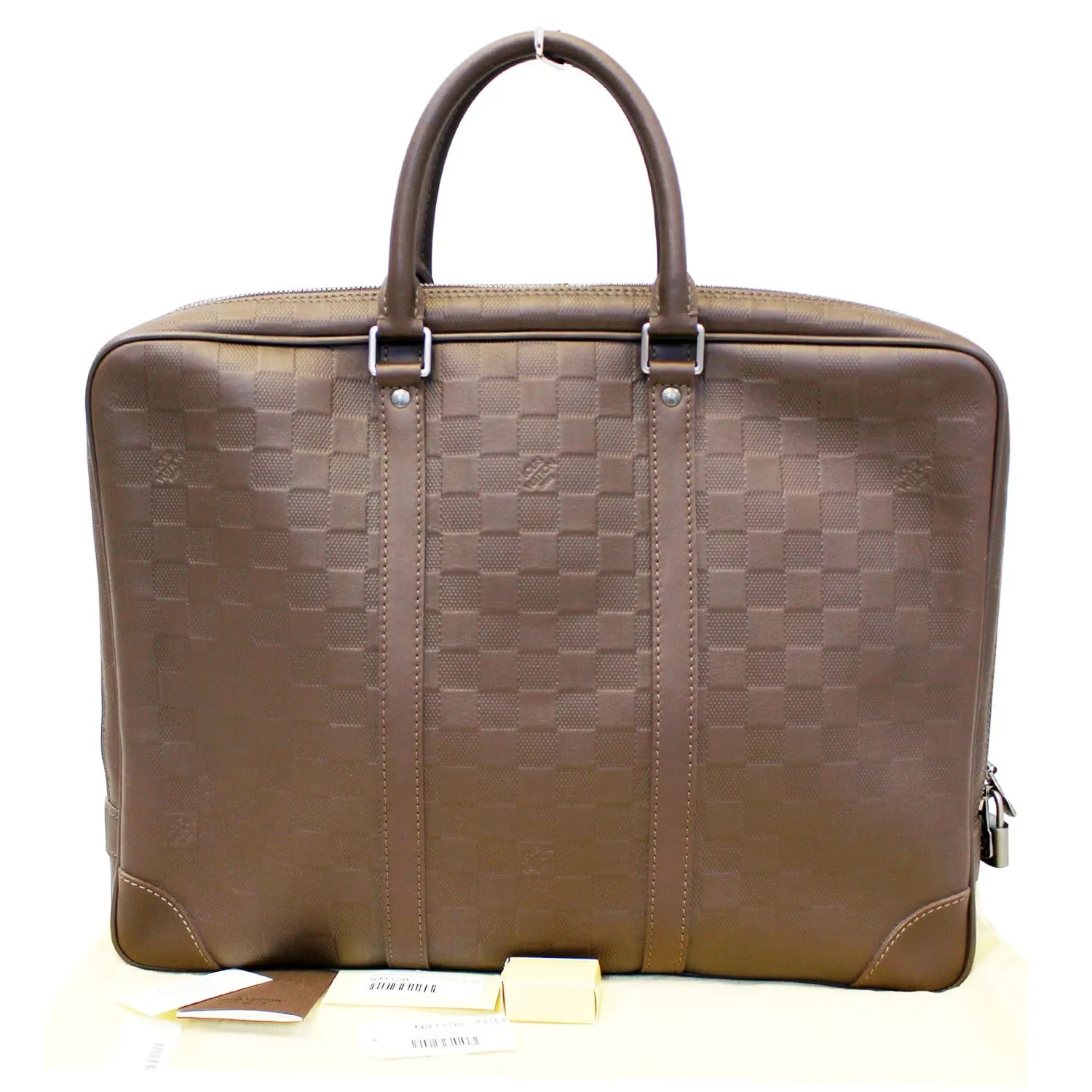 LOUIS VUITTON Porte-Documents Voyage Damier Infini Leather Briefcase Bag