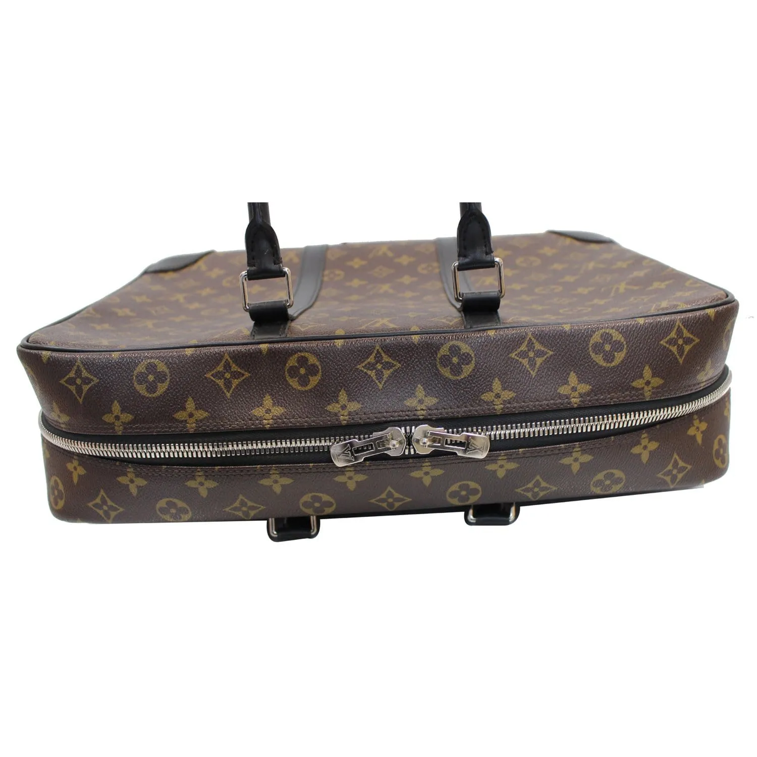 LOUIS VUITTON Porte Documents Voyage GM Macassar Briefcase Bag Brown