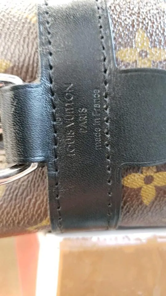LOUIS VUITTON Porte Documents Voyage GM Macassar Briefcase Bag Brown