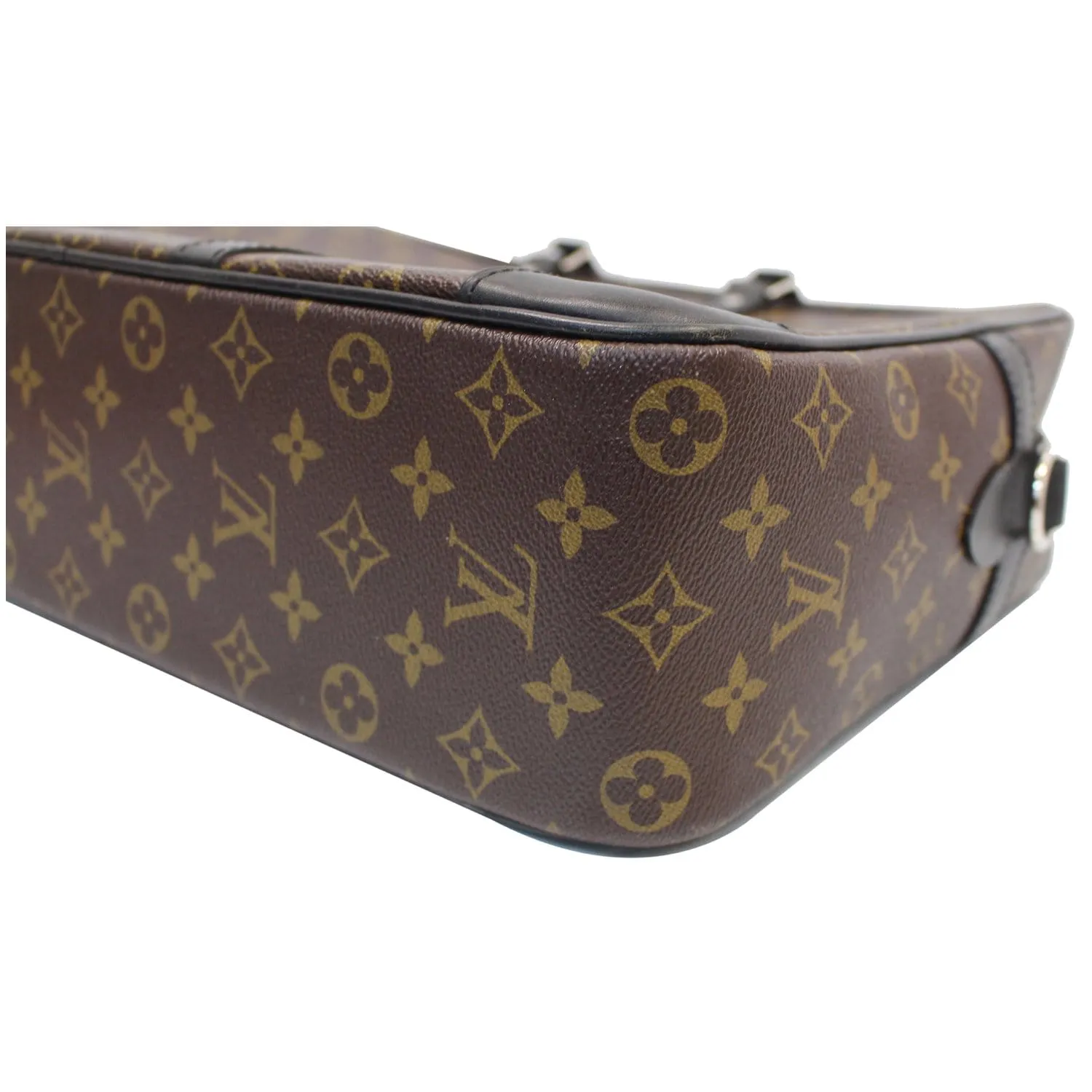 LOUIS VUITTON Porte Documents Voyage GM Macassar Briefcase Bag Brown