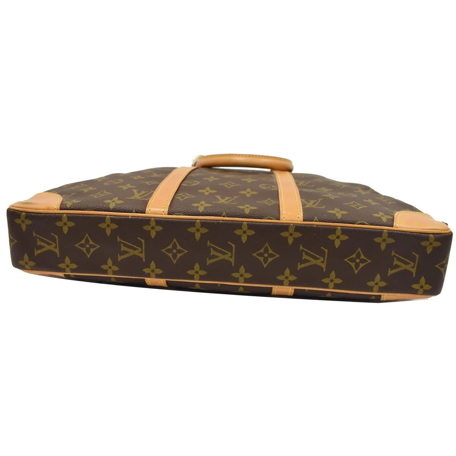 LOUIS VUITTON Porte-Documents Voyage Monogram Canvas Briefcase Bag Brown