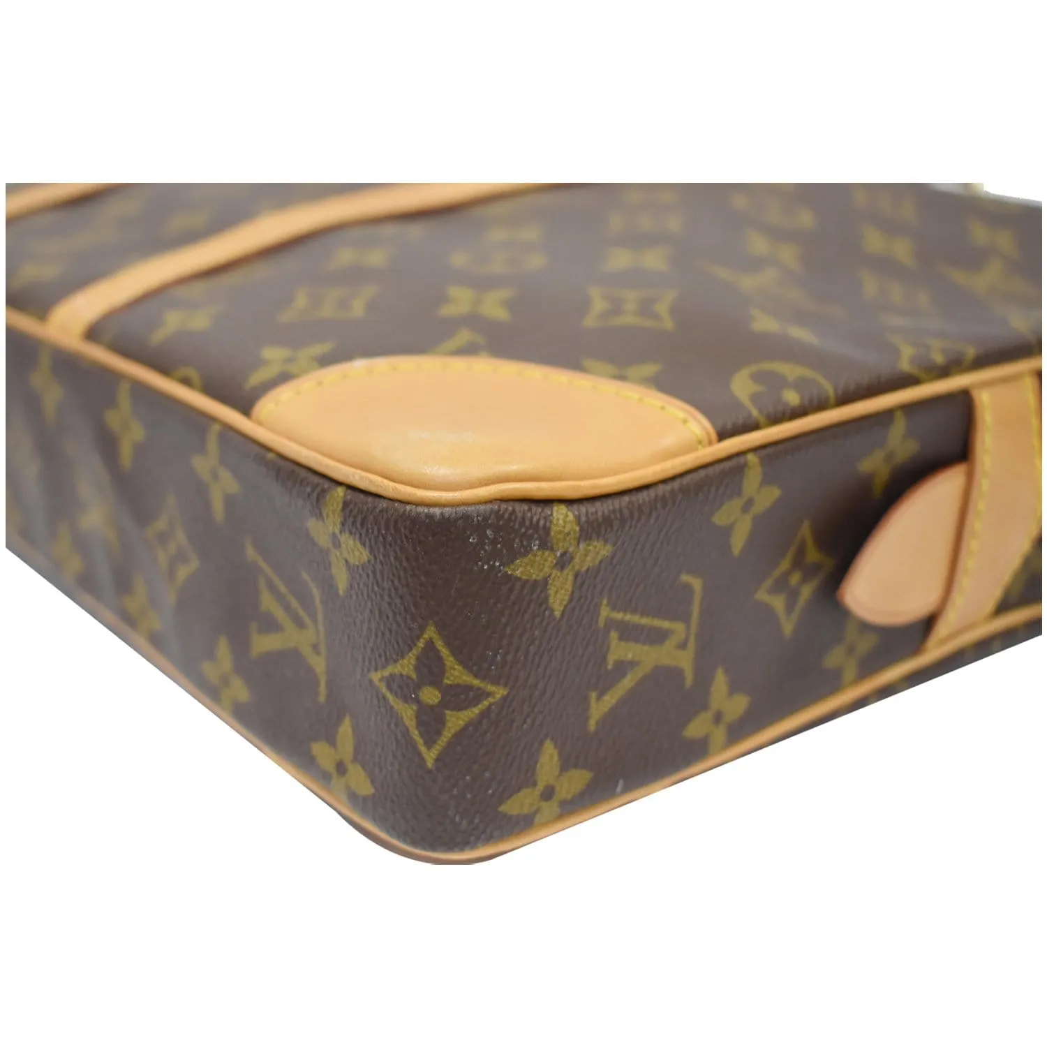 LOUIS VUITTON Porte-Documents Voyage Monogram Canvas Briefcase Bag Brown