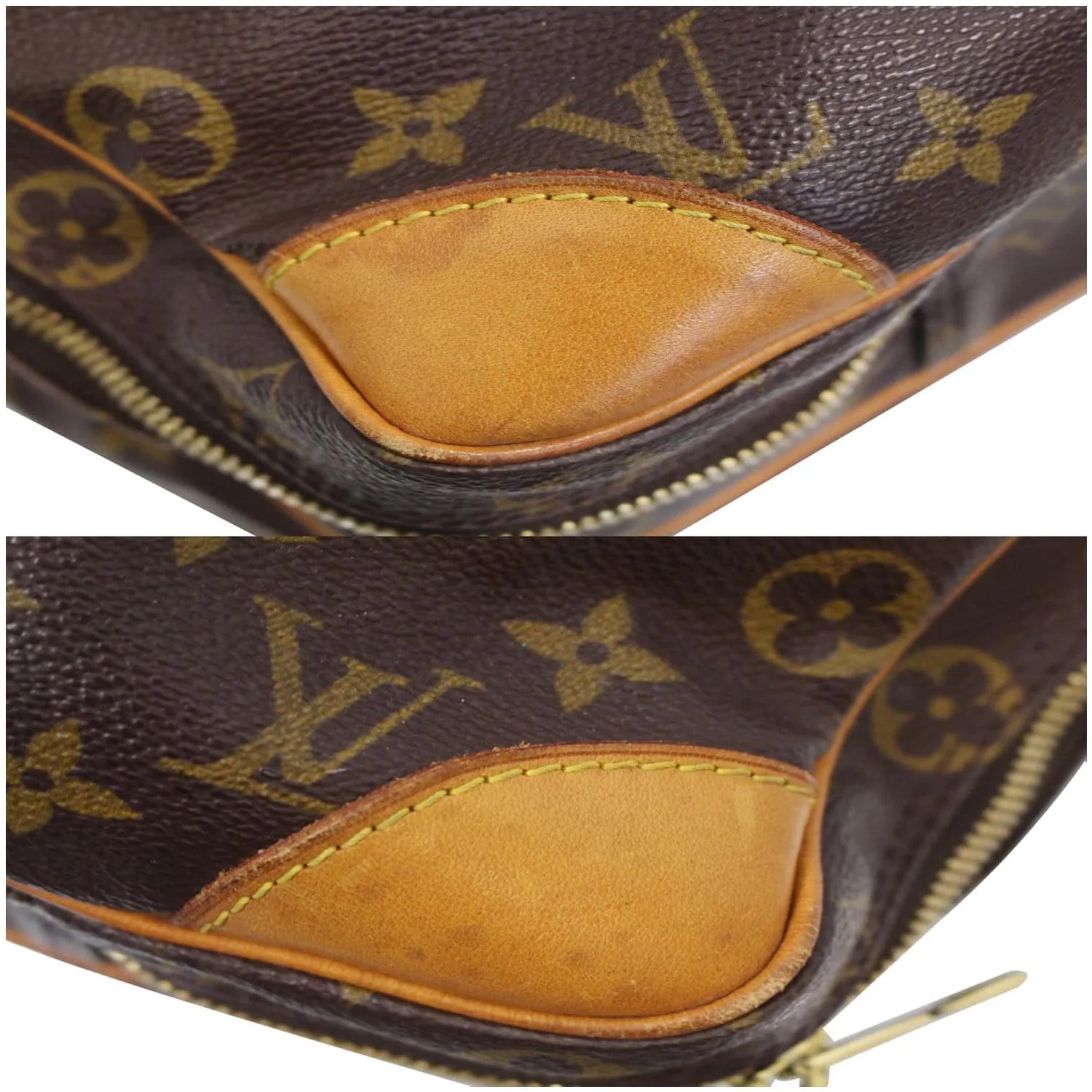 LOUIS VUITTON Porte Documents Voyage Monogram Canvas Briefcase Brown