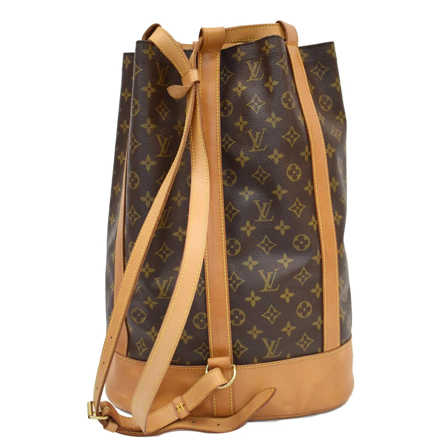 LOUIS VUITTON Randonnee GM Monogram Canvas Backpack Bag Brown