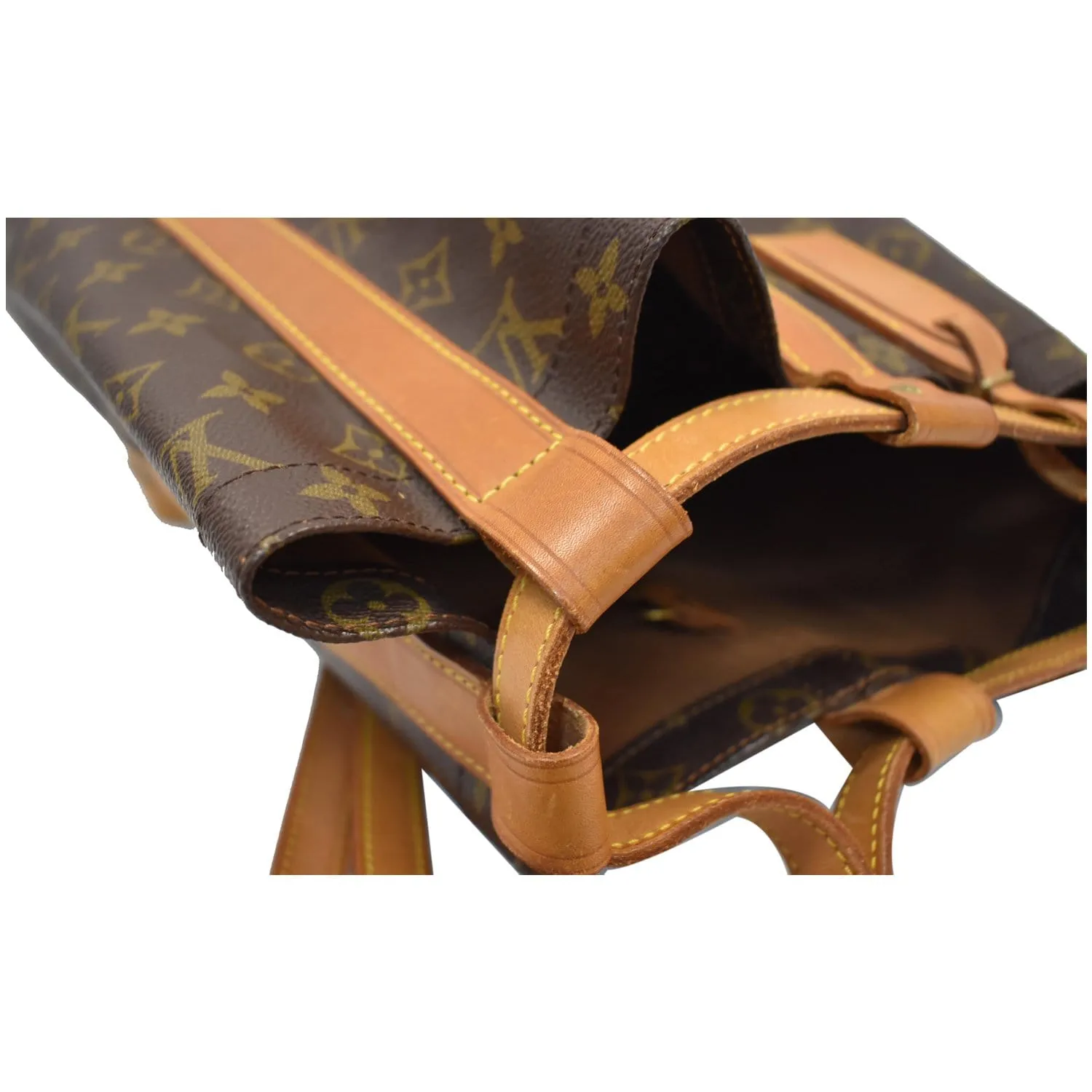LOUIS VUITTON Randonnee GM Monogram Canvas Backpack Bag Brown