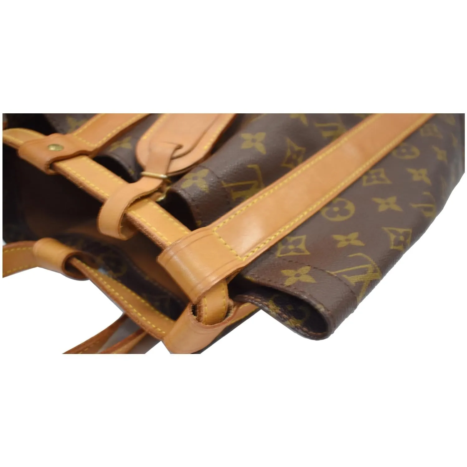 LOUIS VUITTON Randonnee GM Monogram Canvas Backpack Bag Brown