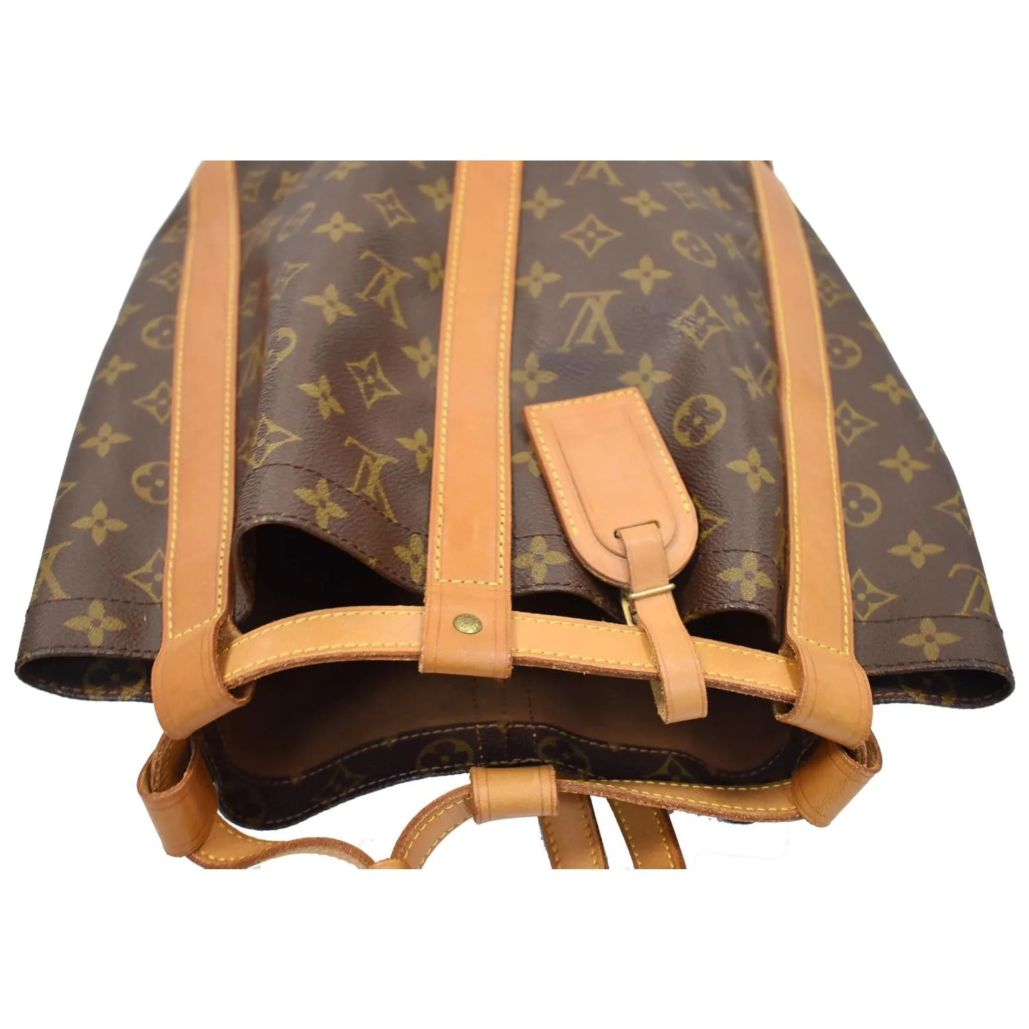 LOUIS VUITTON Randonnee GM Monogram Canvas Backpack Bag Brown