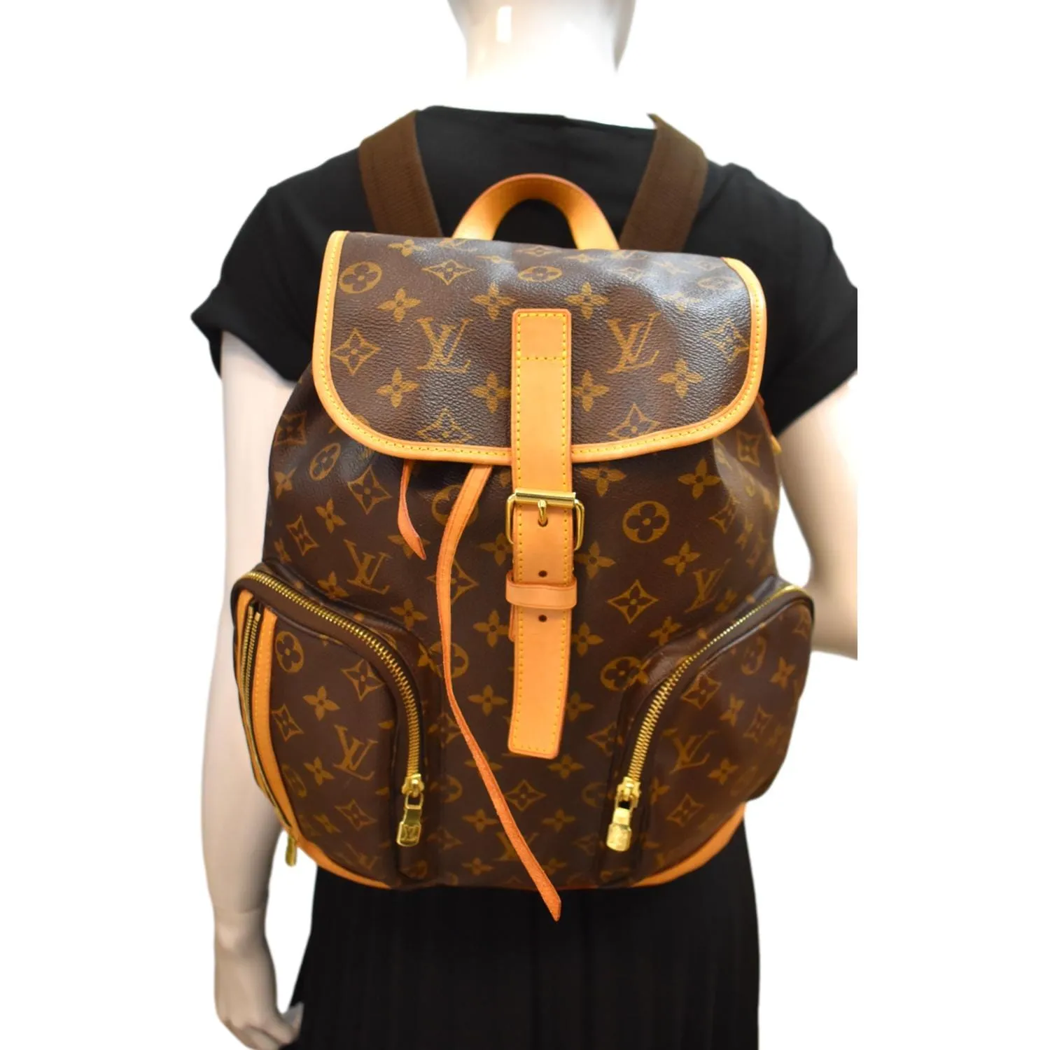 LOUIS VUITTON Sac A Dos Bosphore Monogram Canvas Backpack Bag Brown