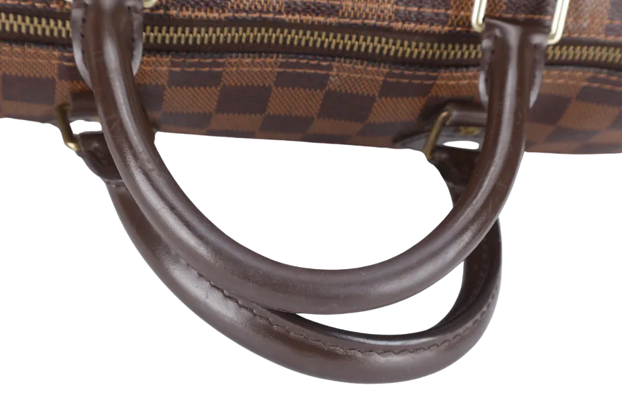 LOUIS VUITTON SPEEDY 30 DAMIER EBENE CANVAS GOLD HARDWARE WITH DUST COVER