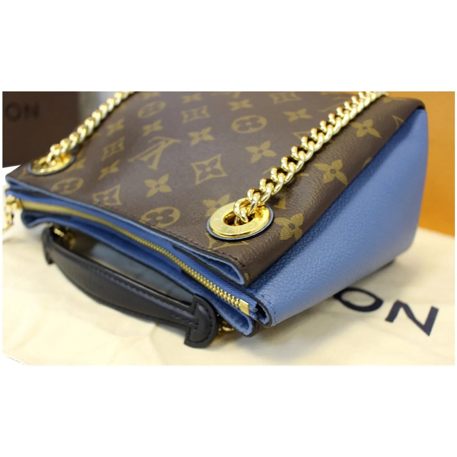 LOUIS VUITTON Surene BB Monogram Canvas Shoulder Bag Bleu Jean