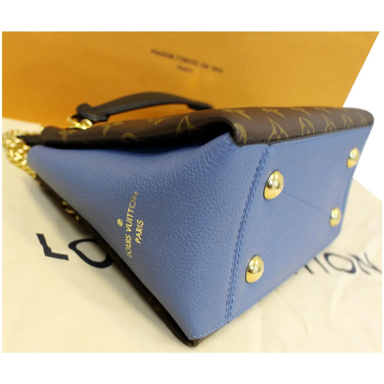 LOUIS VUITTON Surene BB Monogram Canvas Shoulder Bag Bleu Jean