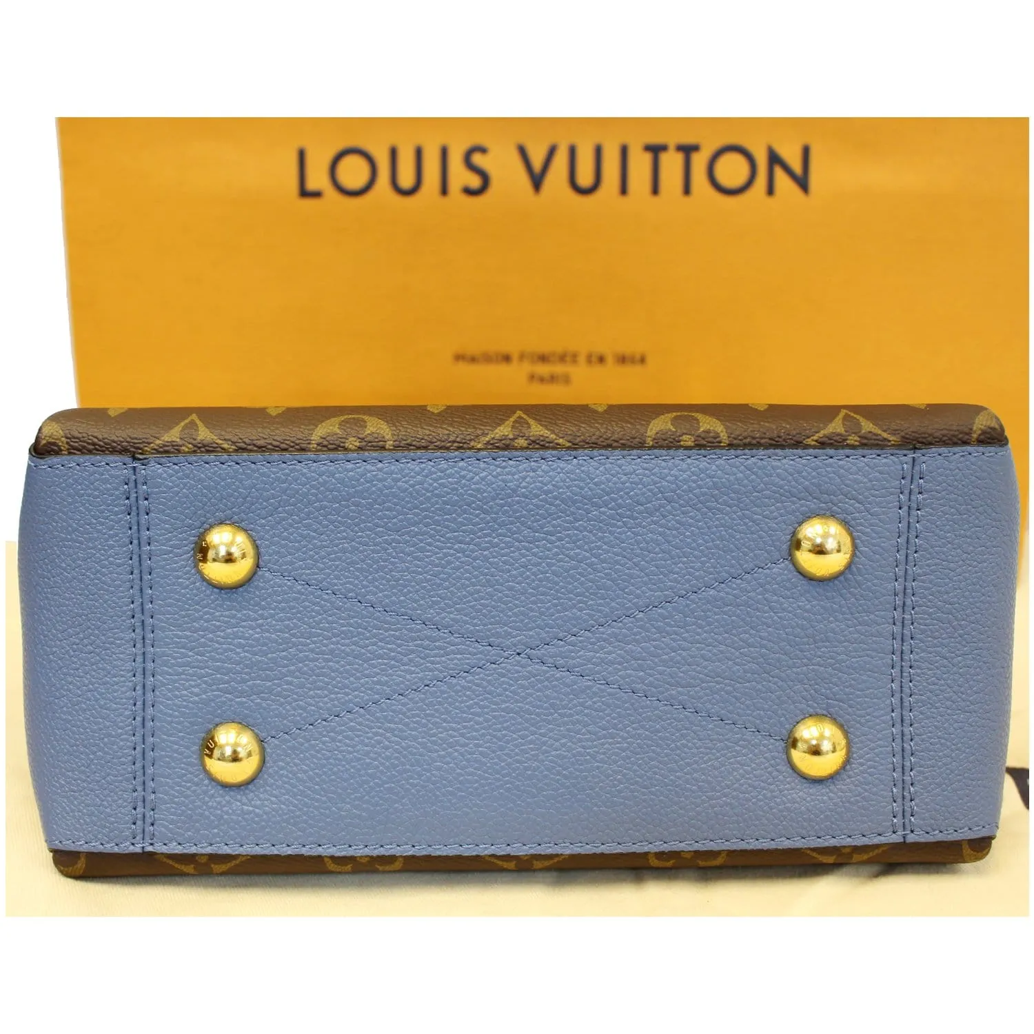 LOUIS VUITTON Surene BB Monogram Canvas Shoulder Bag Bleu Jean