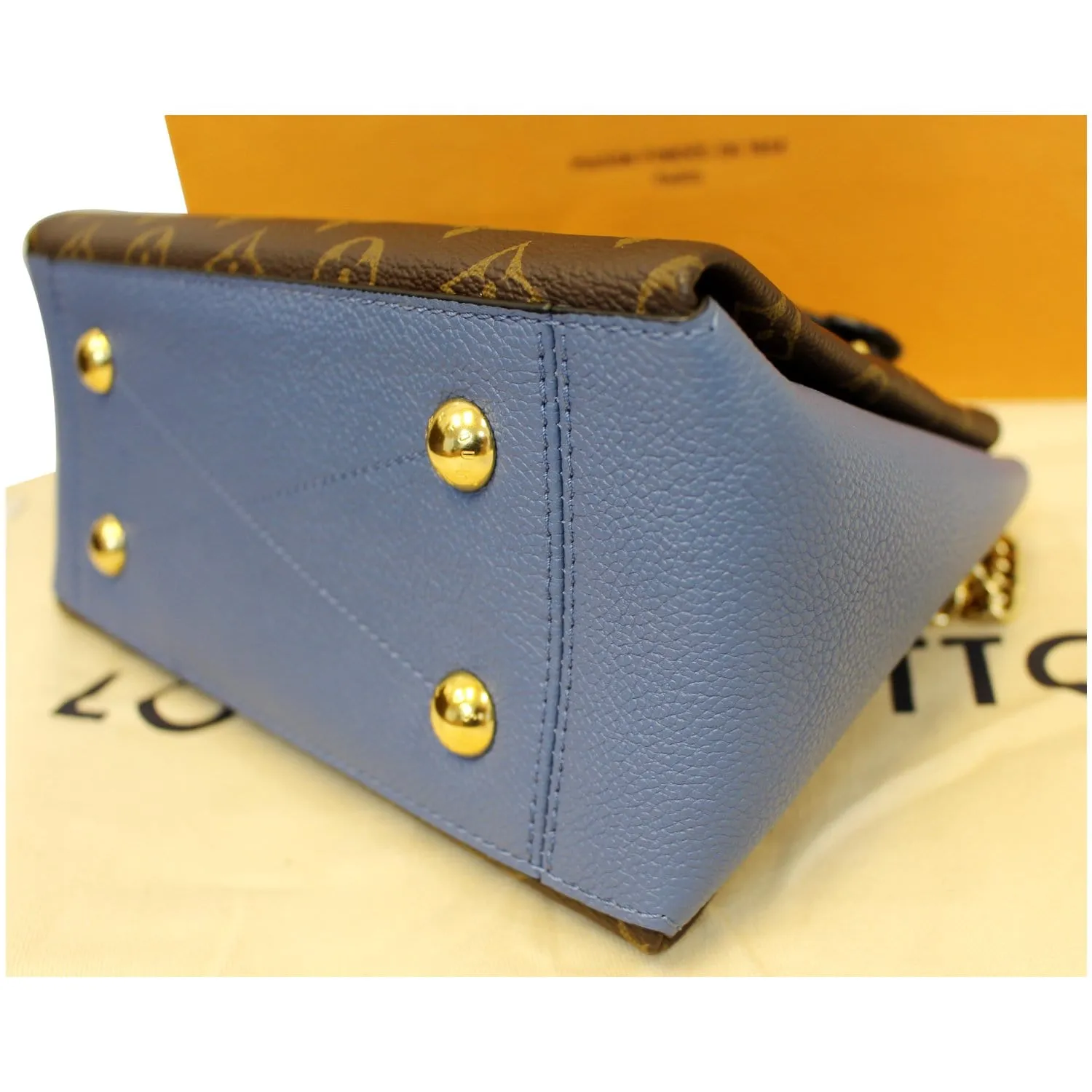 LOUIS VUITTON Surene BB Monogram Canvas Shoulder Bag Bleu Jean
