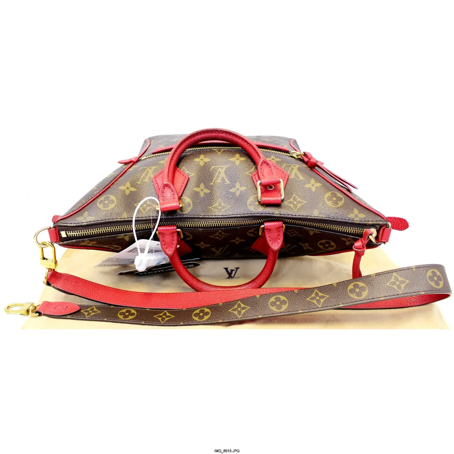 LOUIS VUITTON Tournelle PM Monogram Canvas Shoulder Handbag Cerise - 25% OFF