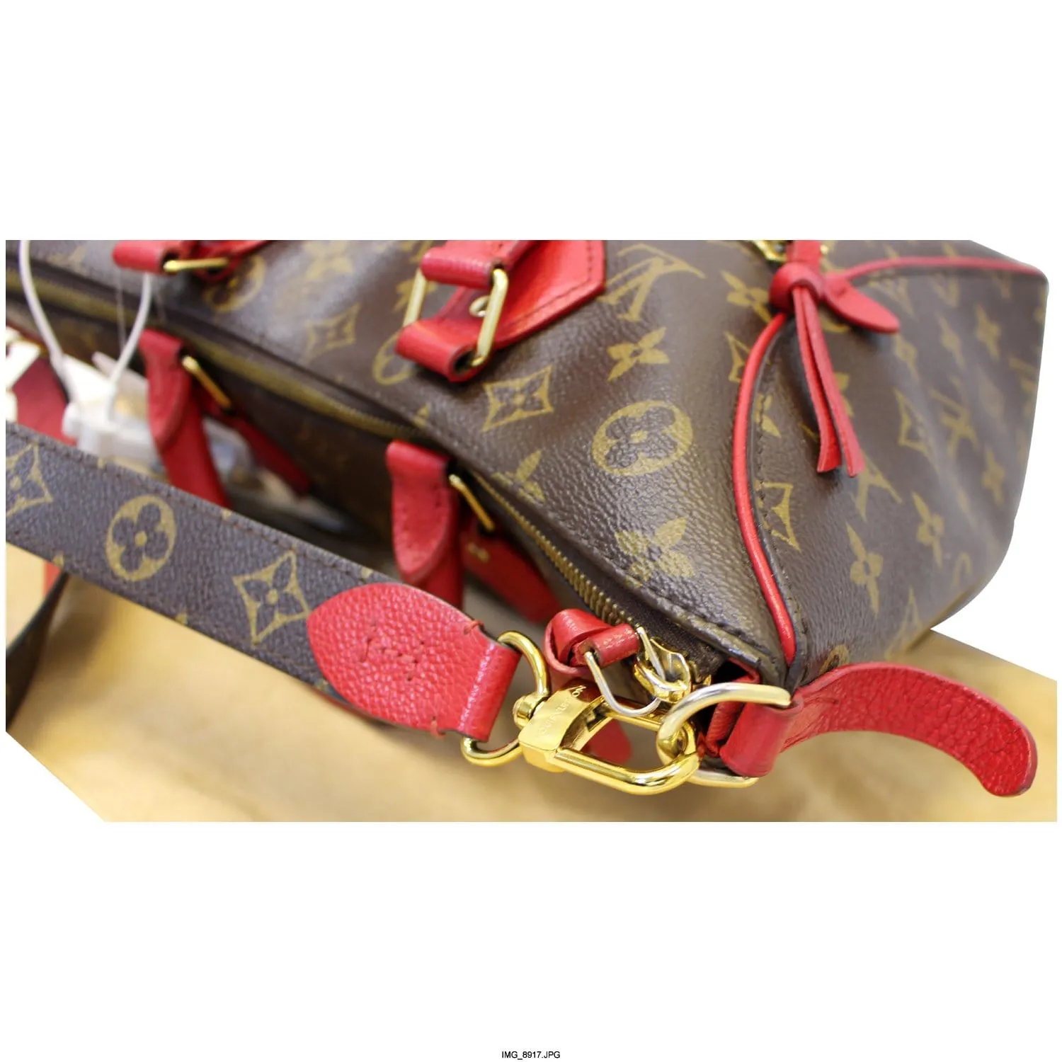 LOUIS VUITTON Tournelle PM Monogram Canvas Shoulder Handbag Cerise - 25% OFF