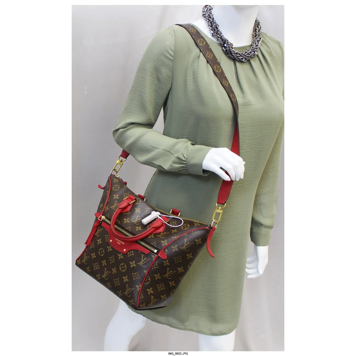 LOUIS VUITTON Tournelle PM Monogram Canvas Shoulder Handbag Cerise - 25% OFF
