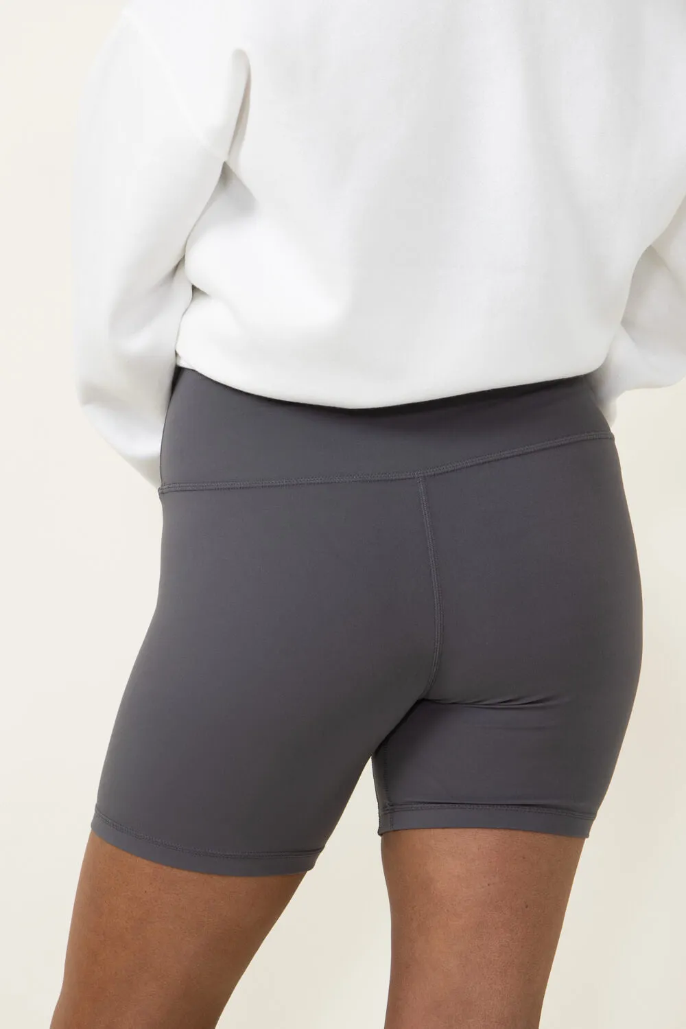 Love Tree Biker Shorts for Women in Grey | 6737PH-SLATE
