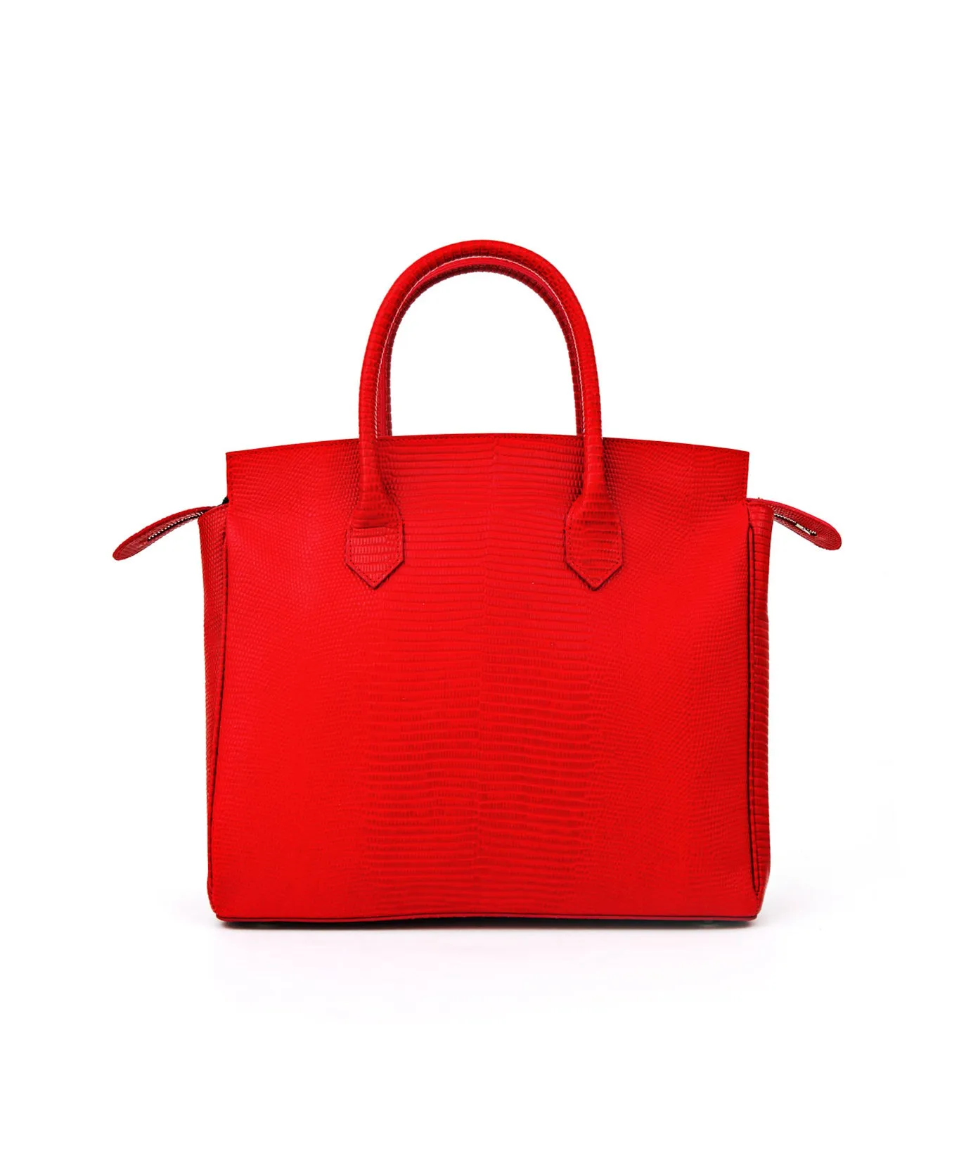 Luigia Leather Bag Lizard Print red