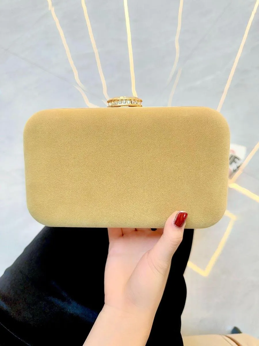 Luxe Rhinestone Evening Box Clutches MNBF111