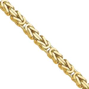 Luxurious 10kt Byzanite Gold Hollow Chain